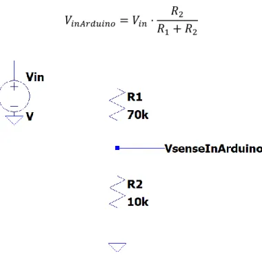 Figure 4-3: Voltage sense by a voltage divider. 
