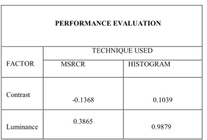 TABLE 1: PERFORMANCE EVALUATION 