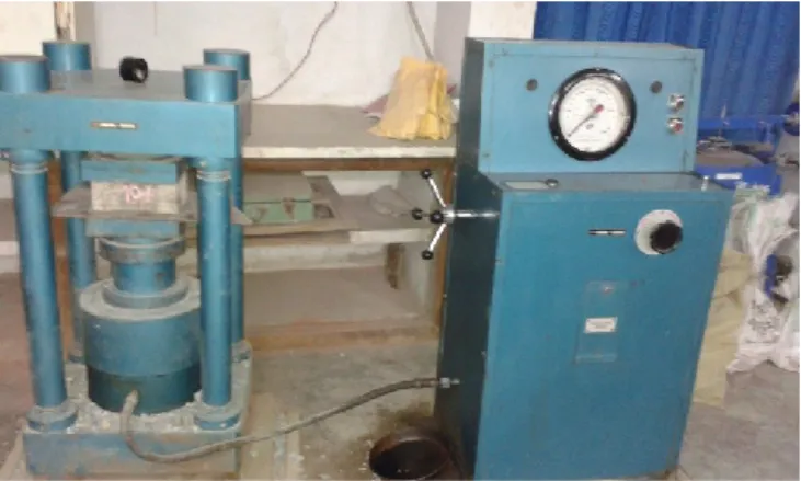 Figure  5,  6  and  7shown  the  compressive  strength  of  paver  blocks  at  7,  14  and  28  days  of  water  curing