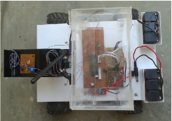 Figure 10: Top View of Spy robot  D. Spy Robot Circuit 