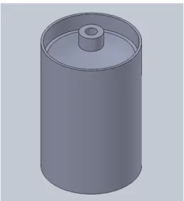Figure   9.   Initial   CAD   model   of   the   mini-keg   chamber   for   design   consideration  