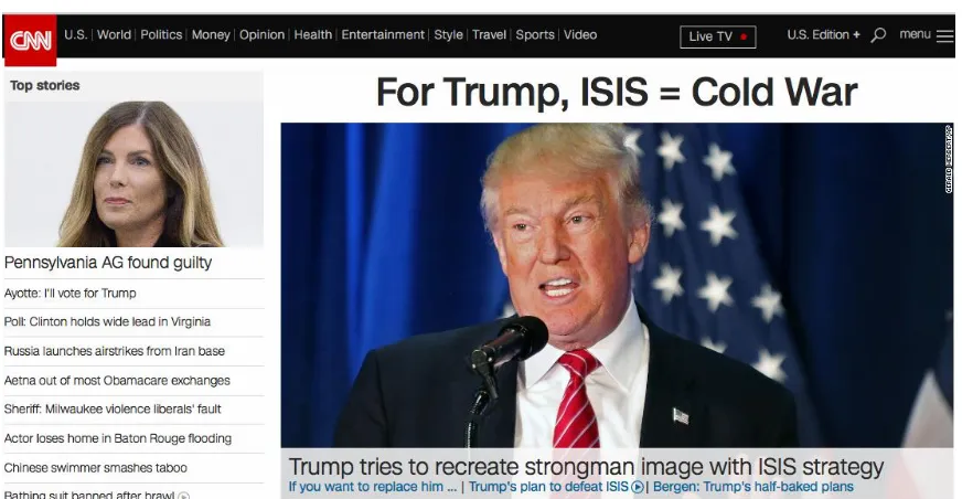 Figure 4. “For Trump, ISIS = Cold War” (Collinson, 2016). 