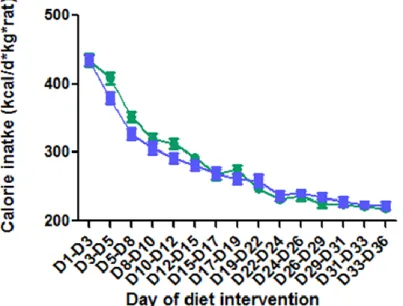 Figure 7 Effect of diet intervention on food intake normalized to body weight 