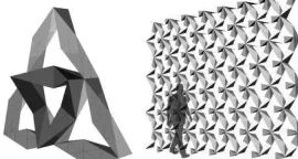 Figure 3.(a) Disposition en quinconce, (b) Exemple d’application. 