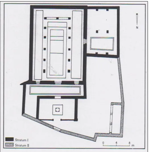 Figure 2. Original plan of Na’aran in Vincent and Benoit, “Un Sanctuaire,” plate 5. 
