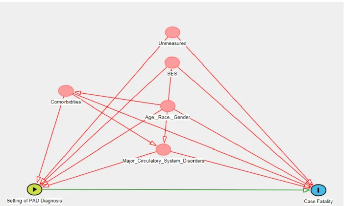 Figure 7. Directed acyclic graph showing the relationship between race and time-to-PAD event  4.3.6 Strengths and Limitations 