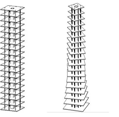 Fig. 5. Tower View at Sweep Angle 0 and Narrowing Coefficient 0  
