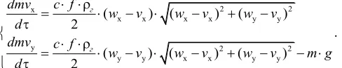 Fig. 5. Variation of mass (----) of particle in time (), density (), size (-0 = 300 m) 