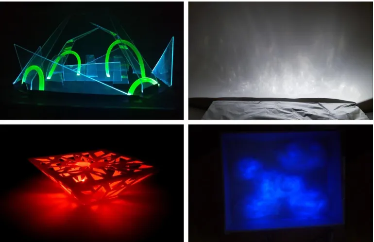 Fig. 1. Examples of light composition in practical educational works.