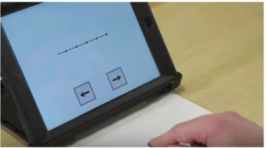 Fig 3.1. Representation of Eriksen Flanker Test of Attention on iPad (NIH.gov) 