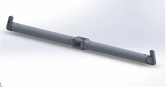 Figure 8: CAD model of 1 st  Iteration Bar Center 
