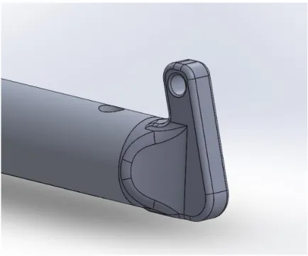 Figure 10: CAD model of 1 st  Iteration Bar End 