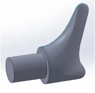 Figure 12: CAD model of 3 rd  Iteration Bar End 