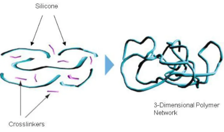 Figure 2.2 Silicone Cross-Linking (DOW Corning, 2013)
