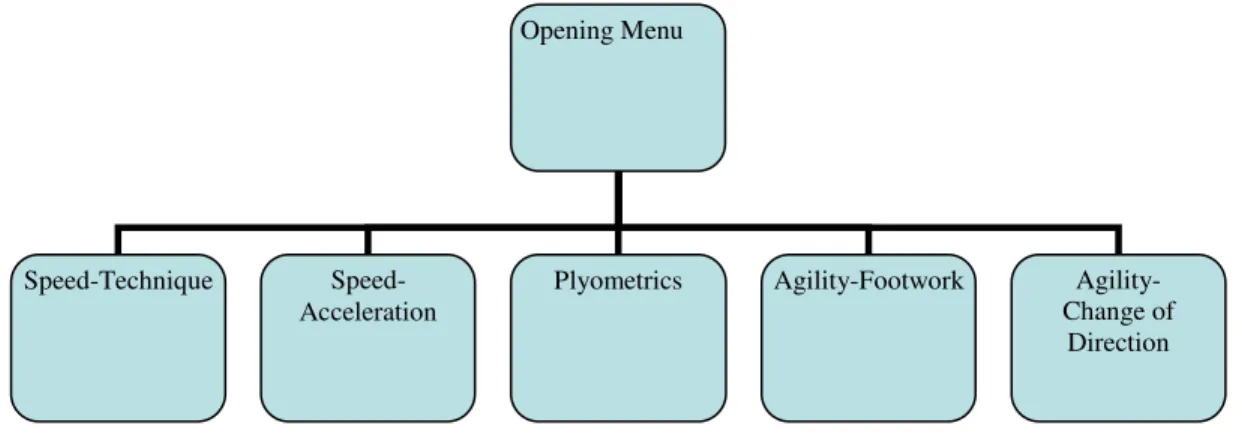 Figure 8.  Schematic illustrating planned layout of DVD table of contents and menu. 