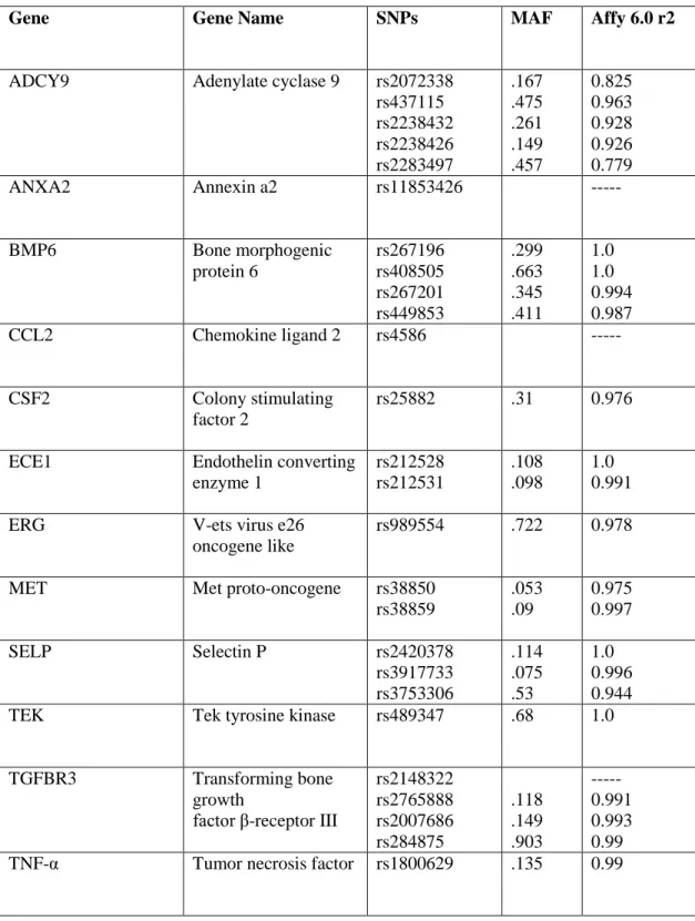 Table 3. Imputation quality scores for SCA stroke risk candidate genes 