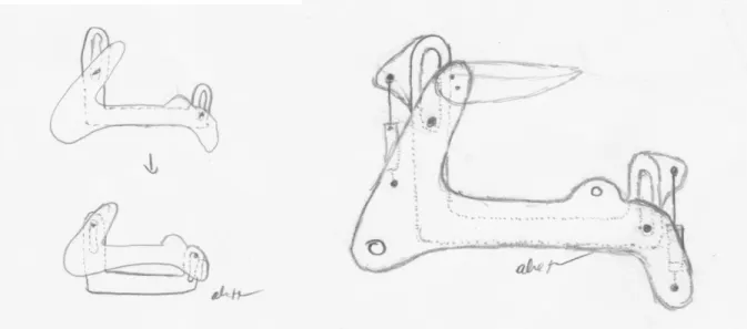 Figure 5.8: Side profile of concept showing the raising and lowering aspects 
