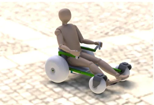 Figure 7.2: CAD render of the final concept design in the driving position. 