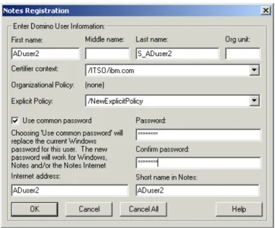 Figure 2-15   The Notes Registration dialog