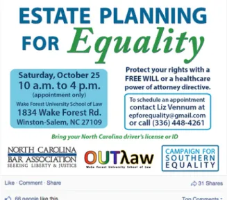 Figure 3.3: Campaign for Southern Equality Facebook post  