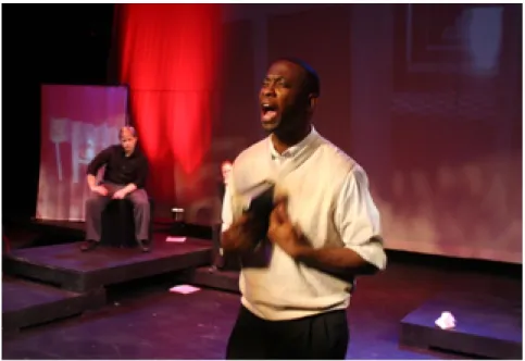 Figure 13: Workshop performance of Still … Life  (Photo taken by Tom Wolf on behalf of The Justice Theater Project) 