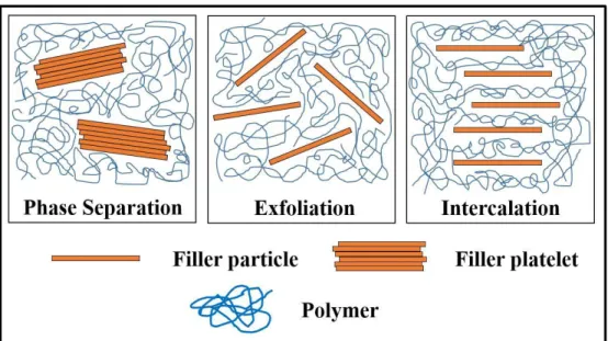 Figure 3. Illustration of the different outcomes of filler integration within an existing  polymeric resin