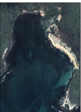 Fig. 7: Google Earth image of La Seca bay  with small mangrove lagoon. Image taken  01/03/2011 by digitalGlobe