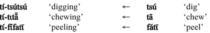 Figure 1.  Singular and Plural pairings. 