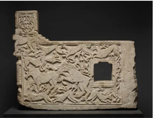 Figure 11- Unknown artist, “Balustrade,” 1303-4, Hamadan?, Limestone, H: 66.70 cm W: 83.80  cm L: 10.60 cm