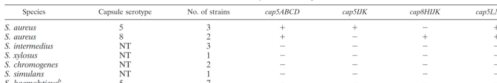 TABLE 5. Results of hybridization experimentsa