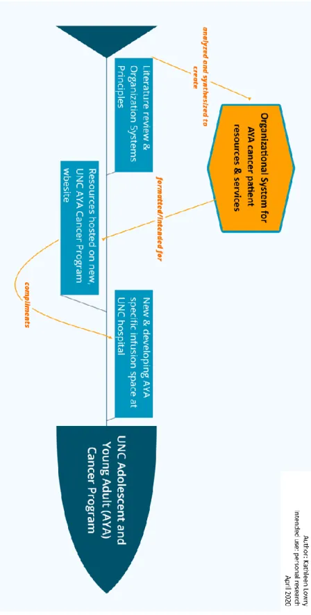 Figure 1: Concept map of the UNC AYA Cancer Program, regarding this Master’s  project 