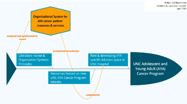 Figure 1: Concept map of the UNC AYA Cancer Program, regarding this Master’s project 