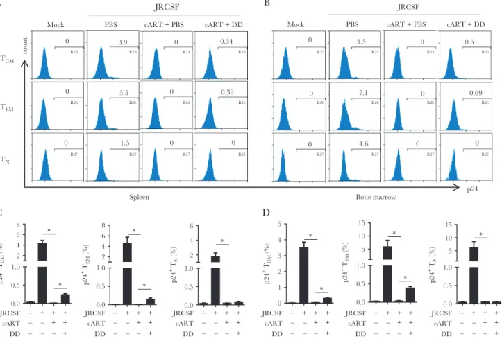 Figure 5.  Regulatory T-cell (Treg) depletion reactivates human immunodeficiency virus type 1 (HIV-1) replication in memory T cells in vivo