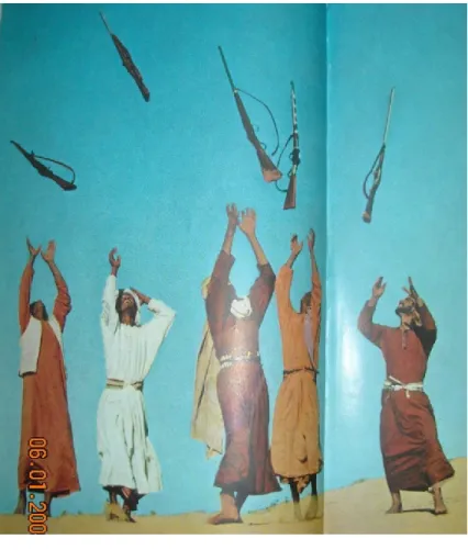 Figure 3: Omani Bedouins (From   Ronald Codrai, ―Desert Sheikdoms of  Arabia‘s Pirate Coast,‖ National  Geographic Magazine (July 1956) ,  66-67) 