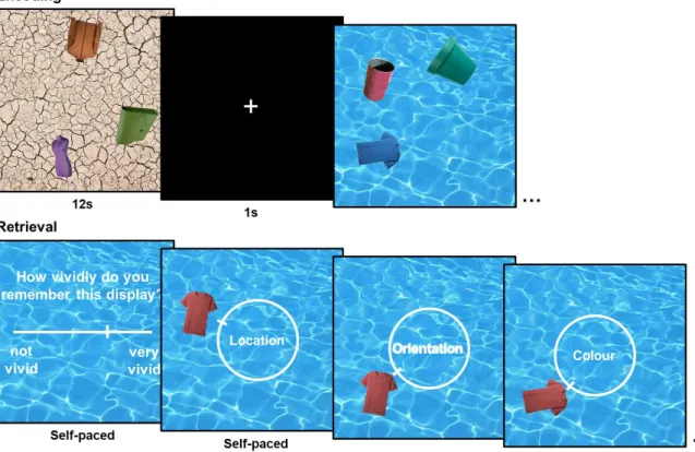 Figure 5. In Experiment 2, participants studied stimuli displays consisting of three objects 