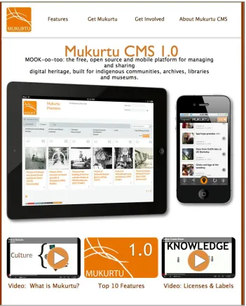 Figure 2. Mukurtu CMS homepage. 