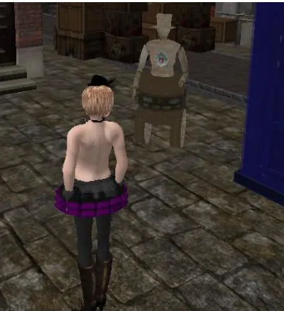 Figure 3. A Participant Ends Up Half-Naked During a Quest. 