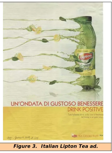 Figure 3.  Italian Lipton Tea ad. 