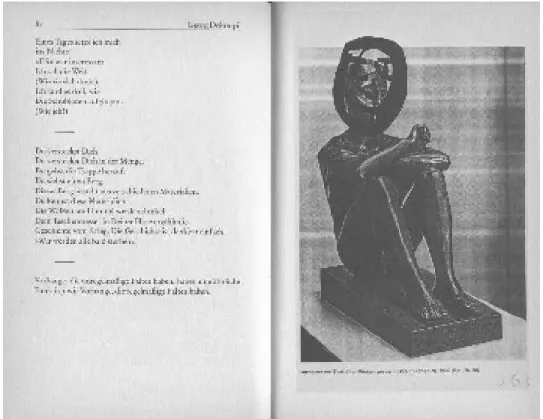 Fig. 4. Georg Dokoupil’s verse and re-designed museum sculpture in “Texte und Bilder” (Rawums, 82- 82-83)