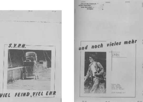 Fig. 7. Album covers of S.Y.P.H.’s Viel Feind, viel Ehr (Solingen, Pure Freude, 1979) are here reproduced  from Zurück zum Beton: Die Anfänge von Punk und .ew Wave in Deutschland 1977-'82: Kunsthalle  Düsseldorf, 7