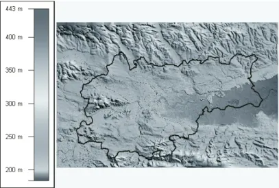 Fig. 1. Surface layout in Krakow and region