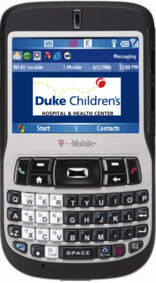 Figure 2. T-Mobile ® Dash Smartphone used for e-diaries.  All e-diary entries were made  using the keypad