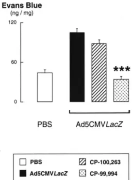 Figure 4. Effect of nucleic acid inactivation on the potentiation of neurogenic inflammation induced by the adenoviral vector Ad5CMV LacZ