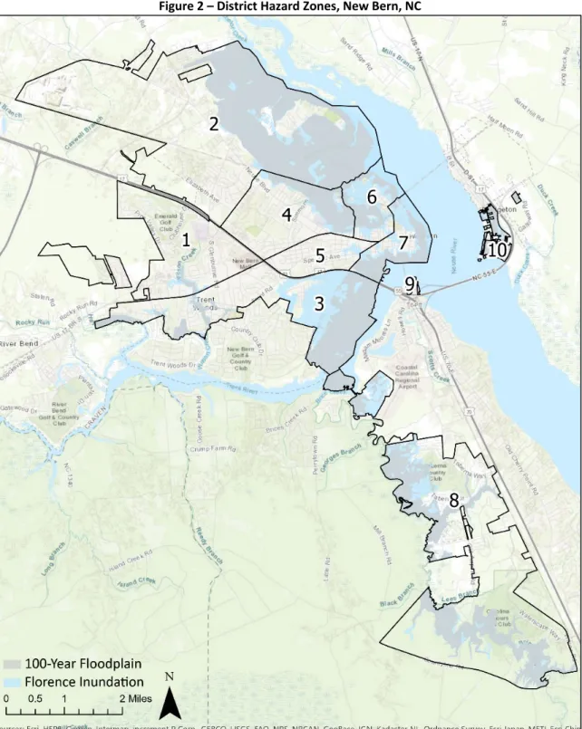 Figure 2 – District Hazard Zones, New Bern, NC 