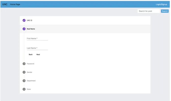 Figure 6. Registration Interface 