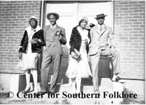 Fig. 6: Untitled (Two Couples Posing on a Stoop) ca. 1930s-1940s. Photographer: Reverend L.O