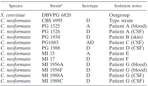 TABLE 1. Strains employed in this study