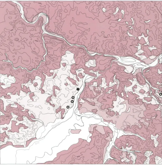 Fig. 3. The substrate within a radius of 10 kms around Hienheim. Scale 1:200000. For the legend see fig