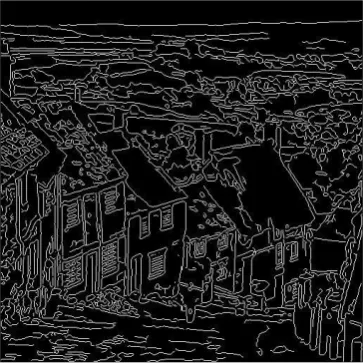 Fig. 3. Original image                Fig. 4. Edge detection result by Prewitt operator 
