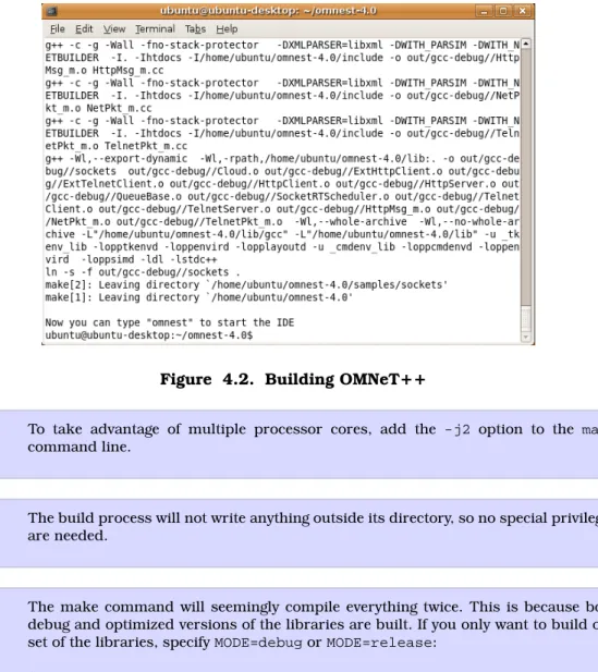 Figure 4.2. Building OMNeT++